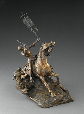 Statuette : saint Georges terrassant le dragon