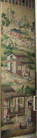 Panneau d'une suite de six (OAR 494 A à F) peints à décor chinois, image 2/2