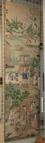 Panneau d'une suite de six (OAR 494 A à F) peints à décor chinois, image 2/2