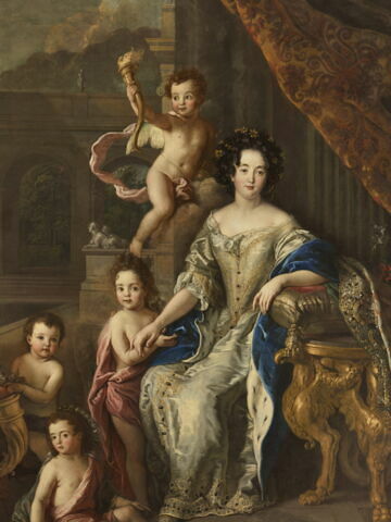 Portrait d'Anne de Bavière, princesse palatine, princesse de Condé, avec ses enfants Marie-Thérèse, Louis, Anne et Henri, image 17/21