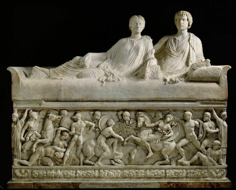 sarcophage ; couvercle de sarcophage