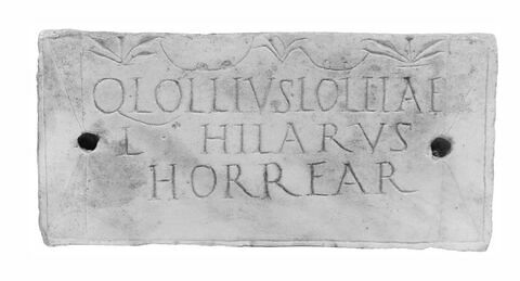 plaque de loculus ; inscription