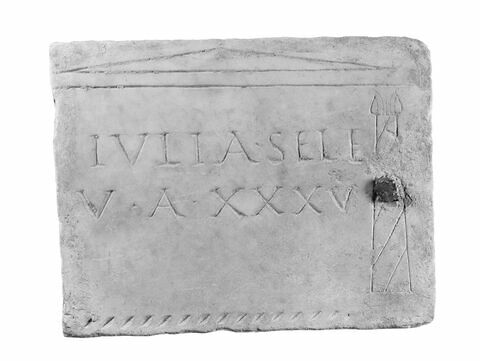 plaque de loculus ; inscription