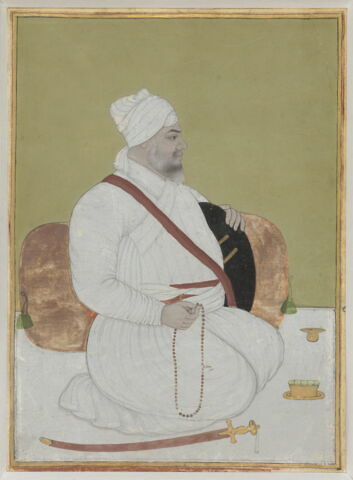 Portrait du nabab Iraj Khan (page d'album)