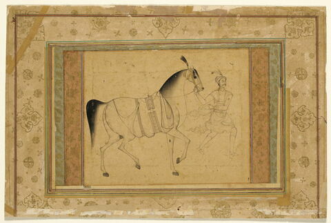 Cheval et palefrenier (page d'album), image 2/2