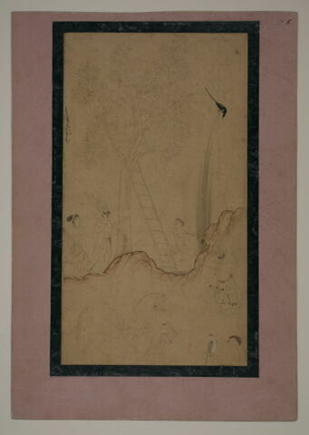 Shah Tahmasp, jeune garçon perché dans un arbre (?), image 3/11