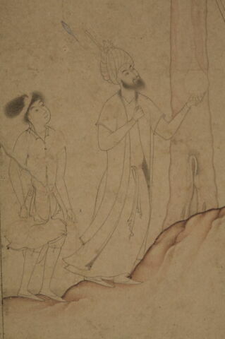 Shah Tahmasp, jeune garçon perché dans un arbre (?), image 4/11