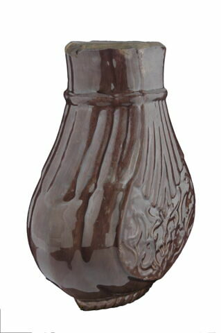 Vase cannelé aubergine