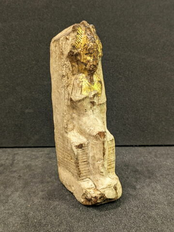 sarcophage miniature ; figurine d'Osiris à l'obélisque