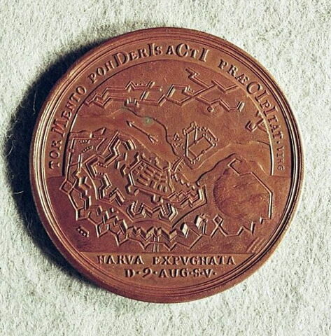 Médaille : Prise de Narva, 1704.