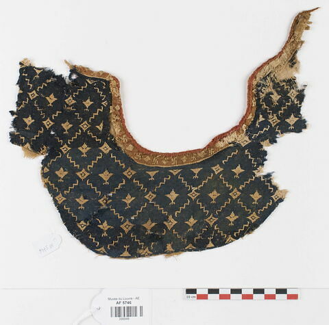 plastron de tunique ; deux fragments