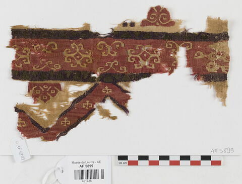 décor de textile ; fragment