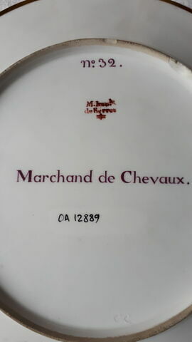 Assiette du service Encyclopédique n°32. Marchand de chevaux., image 2/5