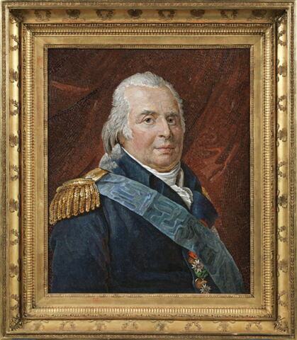 Mosaïque encadrée : portrait de Louis XVIII