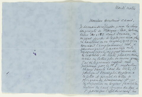 Lettre autographe signée Maurice Denis à Jean Sergent, mardi matin, image 2/2