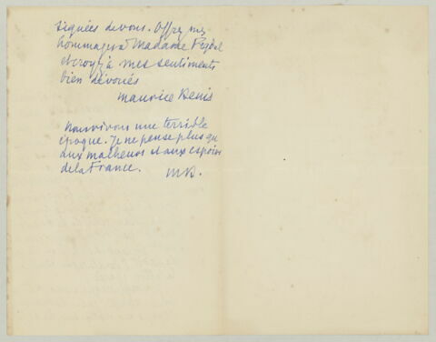 LAS Maurice Denis à Charles Fegdal, 28 janvier 1942, image 2/2