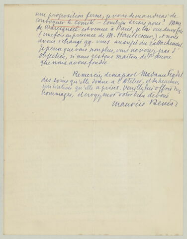 LAS Maurice Denis à Charles Fegdal, [22 janvier 1943], image 2/2