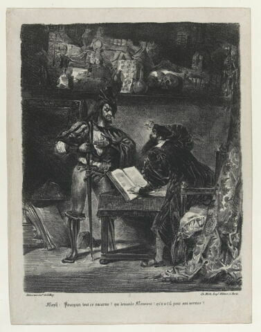 Méphistophélès apparaissant à Faust (2e état)