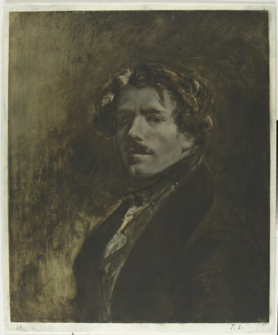 Portrait de Delacroix, d'après l'Autoportrait au gilet vert