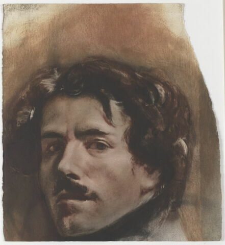 Portrait de Delacroix, d'après l'Autoportrait au gilet vert