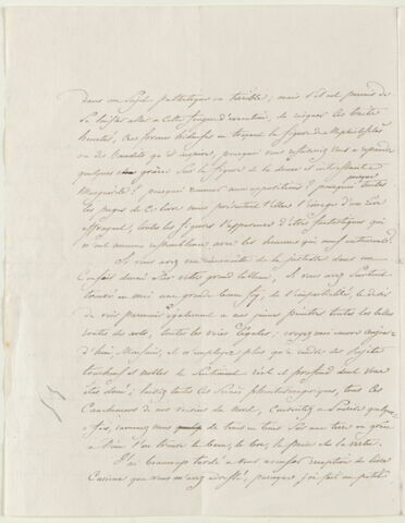 Lettre autographe signée à Eugène Delacroix, 6 mars 1828