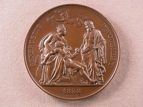 Médaille d’honneur des épidémies - Récompense pour générosité et dévouement offerte par le comte d'Argout et le comte de Bondy à l'occasion de l'épidémie de choléra, 1832