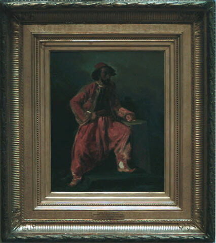 Homme posant en costume oriental, dit autrefois Portrait du chanteur Paul Barroilhet, image 2/2