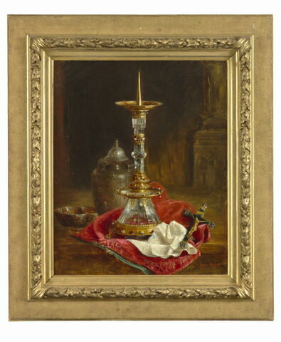 Nature morte au flambeau du trésor de l'ordre du Saint-Esprit, gemmes et crucifix, image 2/2