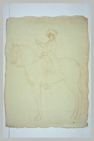 Cavalier et cheval, de profil vers la gauche, image 2/2