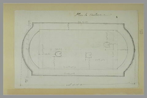 Plan de la base de la statue de Louis XIV, place Vendôme, image 2/2