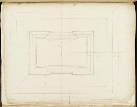 Plan du piédestal de la statue équestre de Louis XV