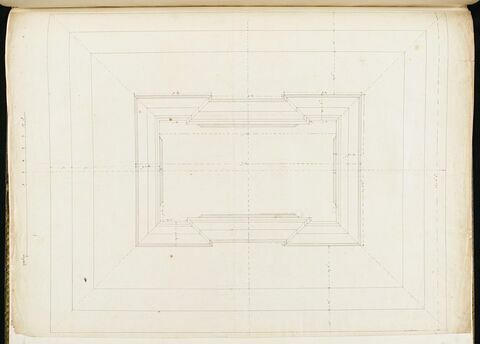 Plan du piédestal de la statue équestre de Louis XV