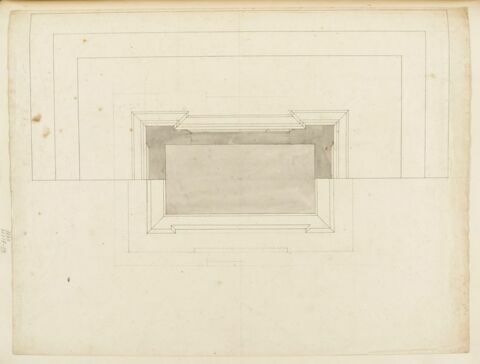 Plan des moulures du piédestal de la statue équestre de Louis XV