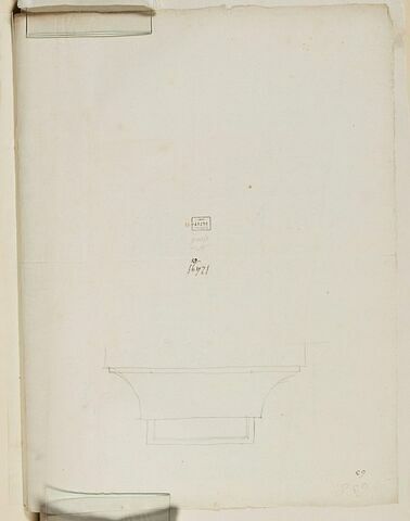 Croquis du piédestal de la statue équestre de Louis XV