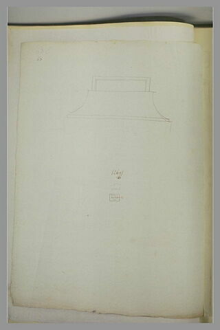 Croquis du piédestal de la statue équestre de Louis XV, image 2/2