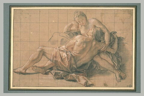 Homme reposant sur les genoux d'une femme, image 2/3