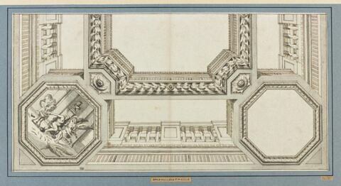 Etude pour un décor de plafond en perspective, avec Dédale et Icare