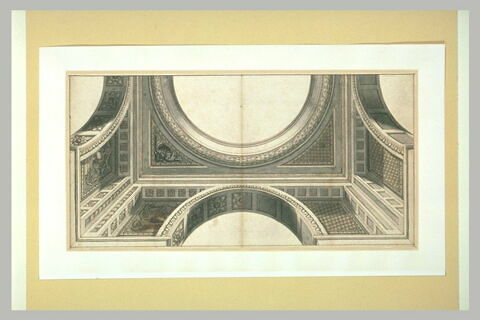 Etude en perspective pour la décoration d'un plafond, image 2/2