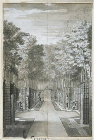 Vue de la galerie d'eau ou de la salle des antiques, à Sceaux, image 1/2