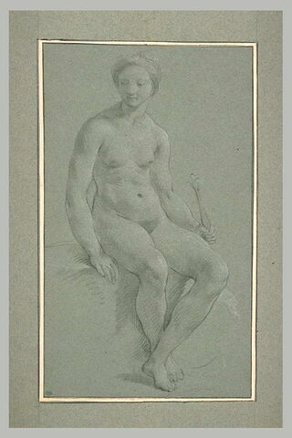 Jeune femme assise, vue de face : la Foi, image 2/2