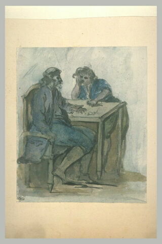 Deux hommes autour d'une table