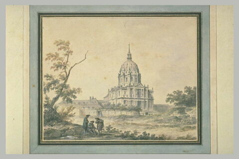 Le dôme des Invalides vu de l'allée de Breteuil, image 2/2