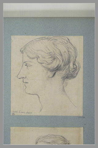 Etude de femme, vue de profil à gauche