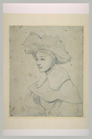 Portrait de jeune fille au grand chapeau 'Mon Agar', image 3/3