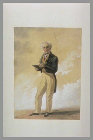 Portrait de Jean-Baptiste Isabey dessinant, debout, image 2/2