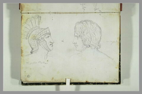 Tête de guerrier, et tête de jeune homme, image 2/2