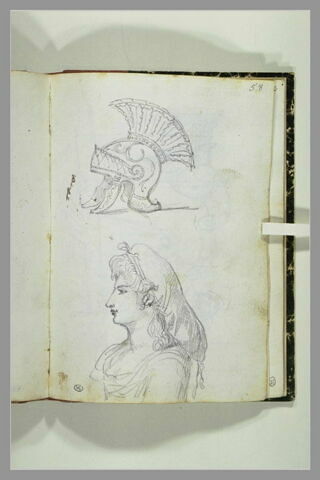 Etude de casque, femme en buste, image 2/2