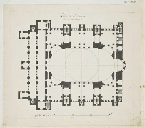 Plan de Sainte Sophie à Constantinople