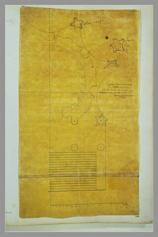 Plan d'un bâtiment de Baalbek en Syrie, image 2/2