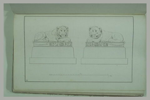 Etude de deux sculptures égyptiennes de lions couchés d'époque romaine, image 2/2